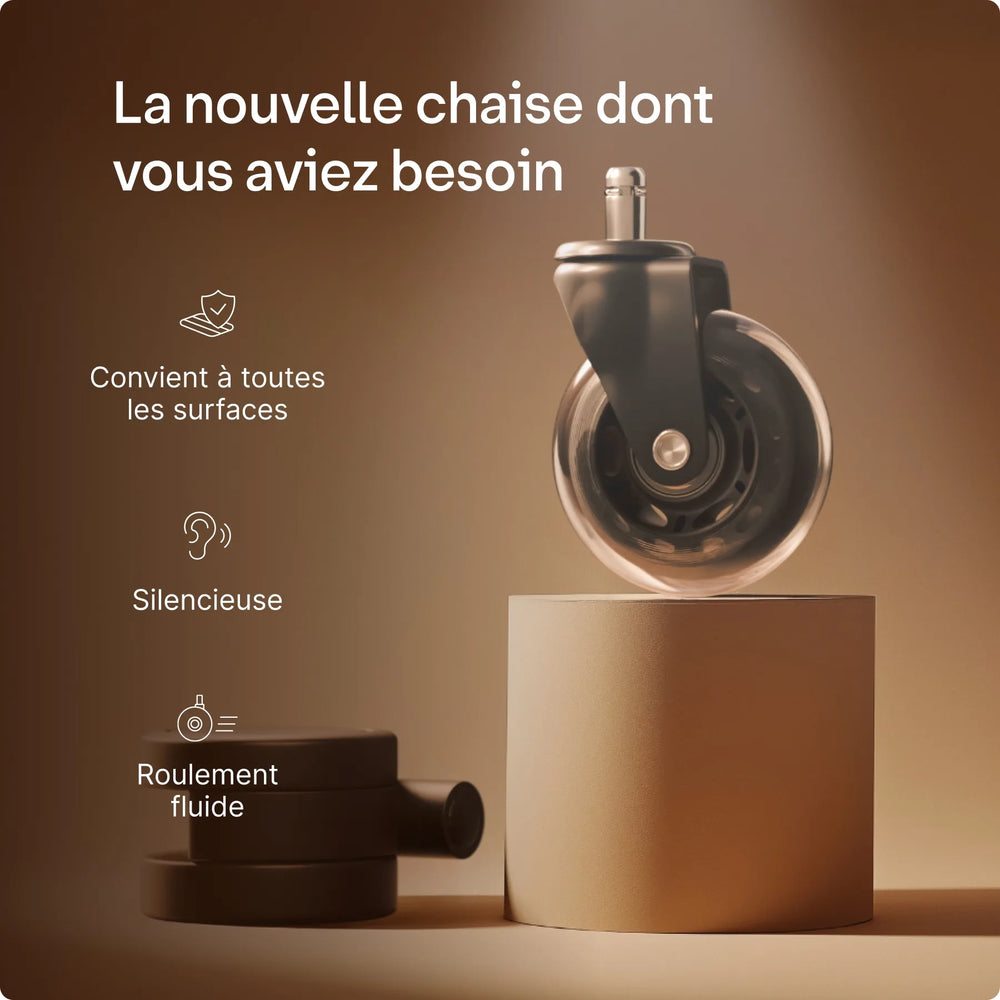 Roulettes de chaise premium