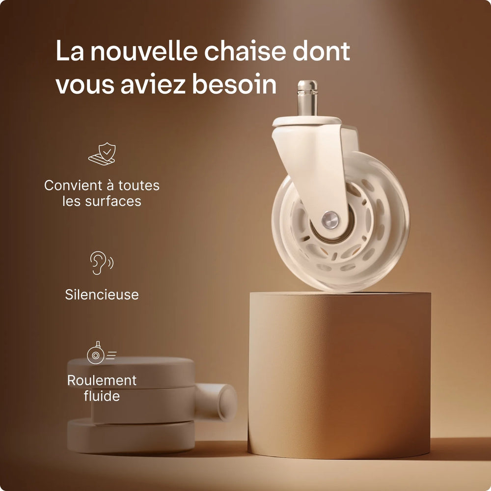 Roulettes de chaise premium